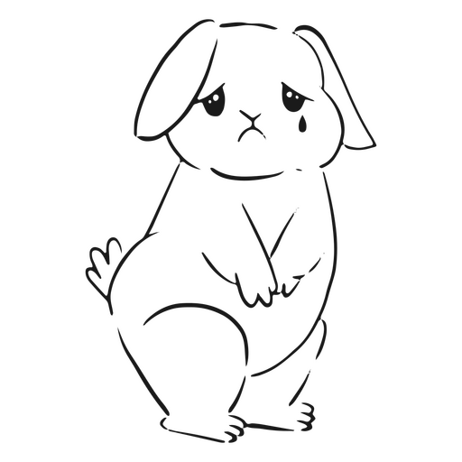Bunny sad simple animal