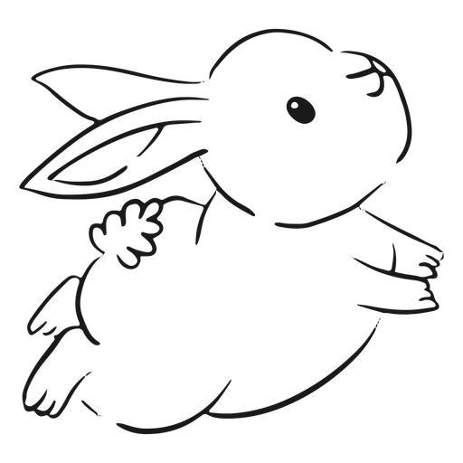 Bunny jumping simple animal PNG Design