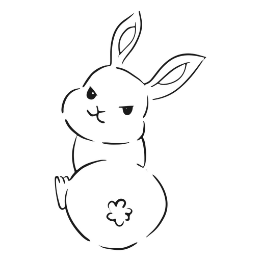 Hase w?tendes einfaches Tier PNG-Design