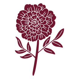 Dahlia flower silhouette PNG Design Transparent PNG