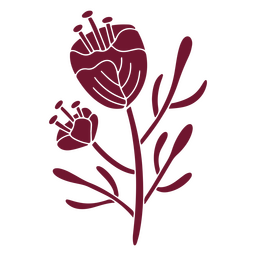 Nature Flowers Silhouette Transparent PNG & SVG Vector