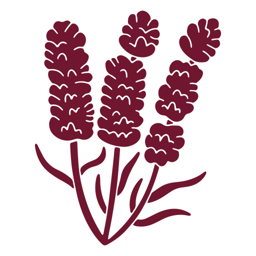Stock flowers silhouette PNG Design