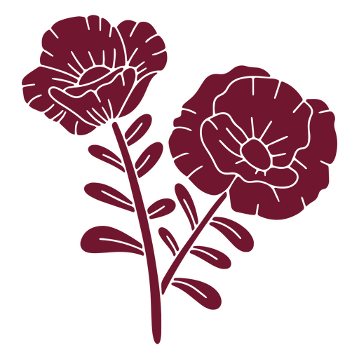 ícone de recorte de rosas Desenho PNG