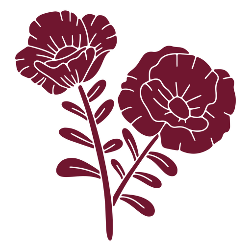 Roses cutout icon PNG Design