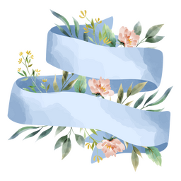 Cinta acuarela floral Diseño PNG