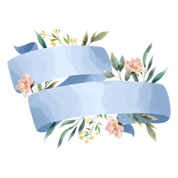 Cinta acuarela flores lindas Diseño PNG