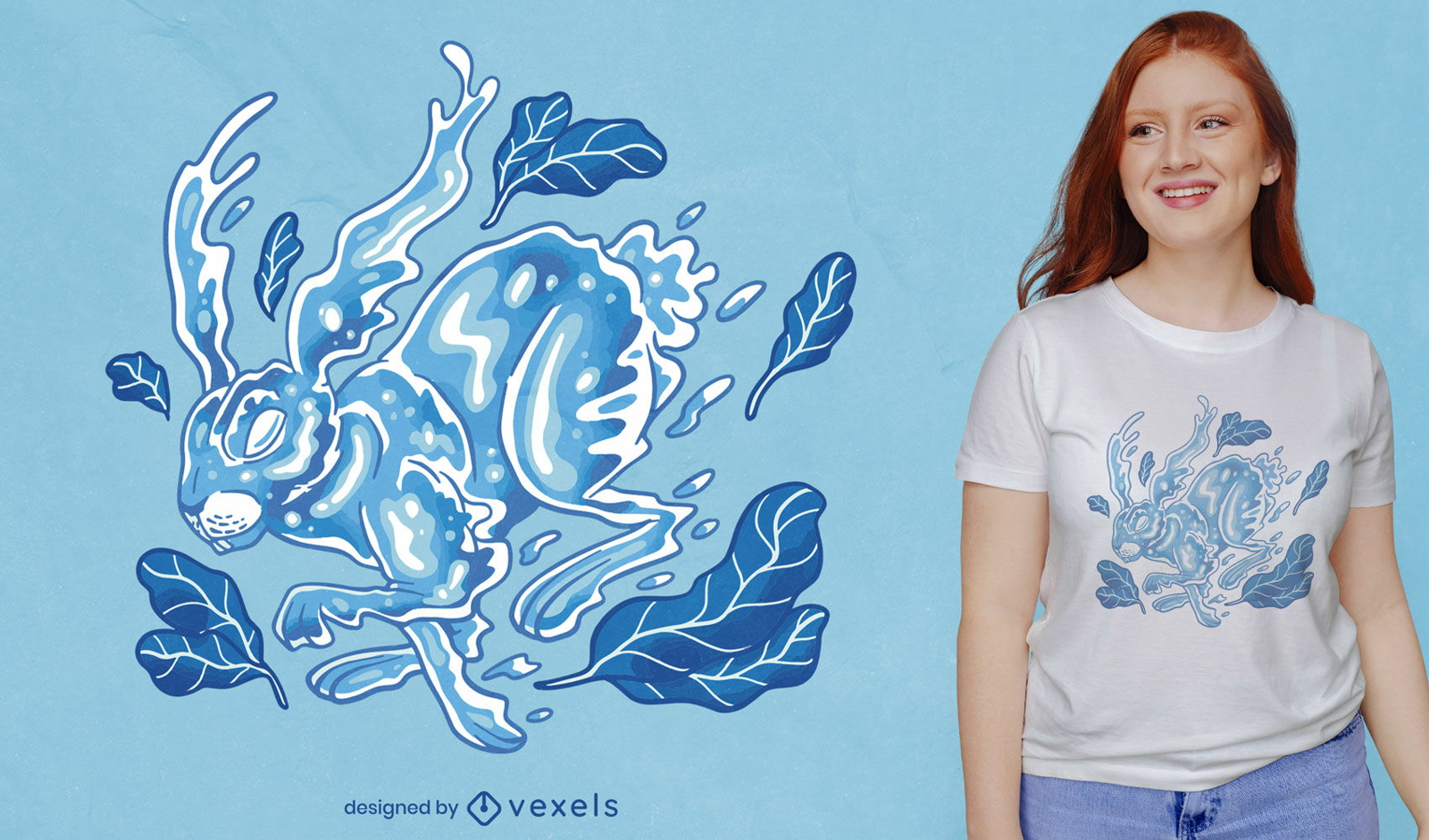 Wasserkaninchen-T-Shirt-Design