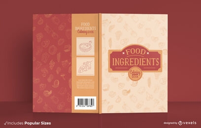 Food ingredients book cover design