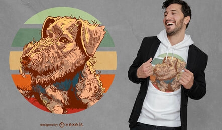 Design de camiseta de cachorro galês terrier