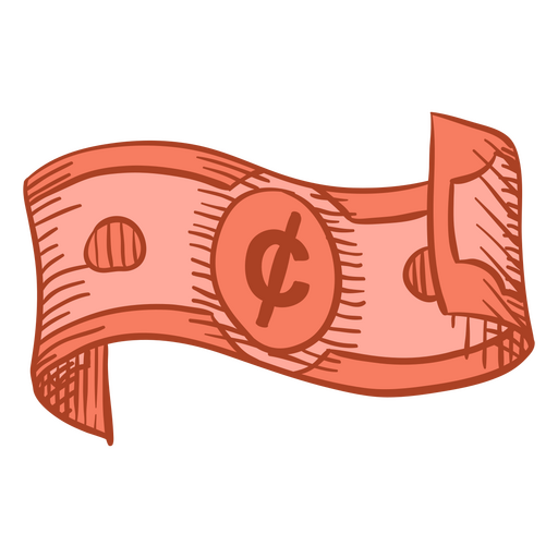 Cedi bill financia icono de moneda Diseño PNG