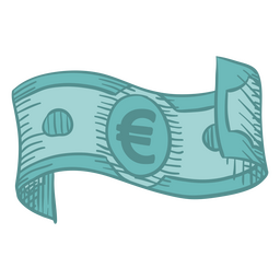 Euro bill finances currency icon PNG Design