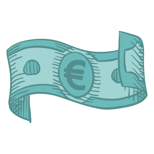 Euro bill financia icono de moneda Diseño PNG