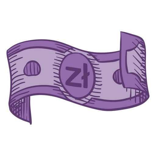 Zloty bill finances currency icon PNG Design