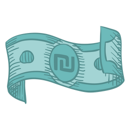 Shekel bill finances currency icon PNG Design Transparent PNG