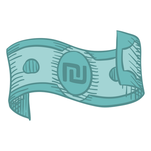 Shekel bill finances currency icon PNG Design