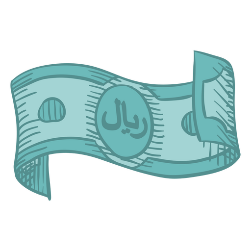 Arabia riyal bill financia icono de moneda
