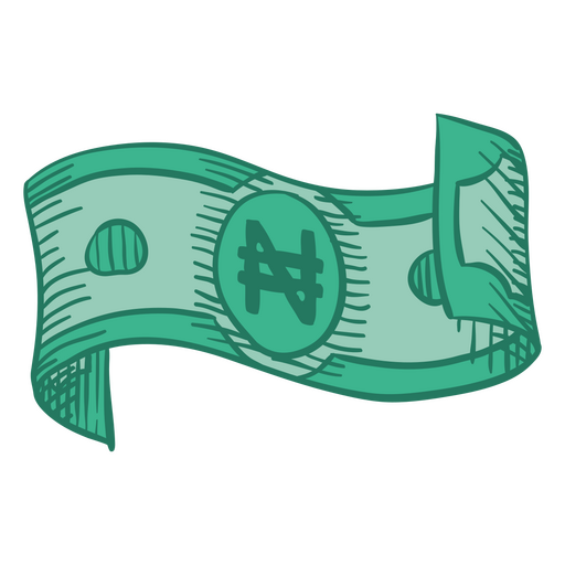 Business finances naira bill color stroke icon PNG Design