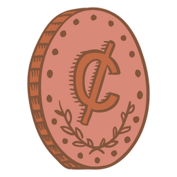 Business finances cedi coin color stroke icon PNG Design Transparent PNG