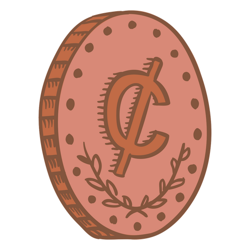 Geschäftsfinanzen Cedi-Münze Farbstrich-Symbol PNG-Design