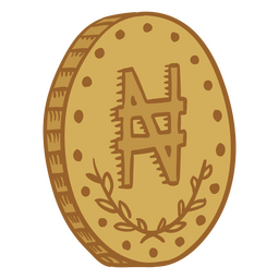 Geschäftsfinanzen Naira-Münze Farbstrich-Symbol PNG-Design