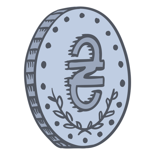 Geschäftsfinanzen Hrvynia-Münze Farbstrich-Symbol PNG-Design