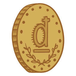 Finanças de negócios ícone de traço de cor de moeda dong Desenho PNG