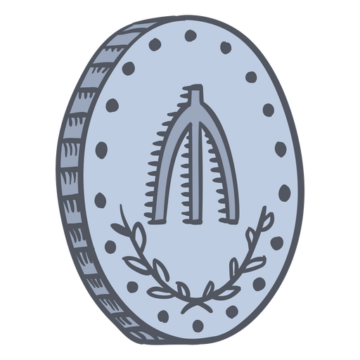 Icono de trazo de color de moneda de manat de finanzas comerciales Diseño PNG