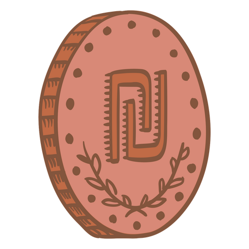 Geschäftsfinanzen Schekel-Münze Farbstrich-Symbol PNG-Design