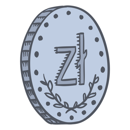 Gesch?ftsfinanzen Zloty-M?nze Farbstrich-Symbol PNG-Design