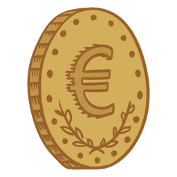 Business finances euro coin color stroke icon PNG Design Transparent PNG