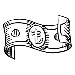Icono de moneda de lira de finanzas de negocios Diseño PNG