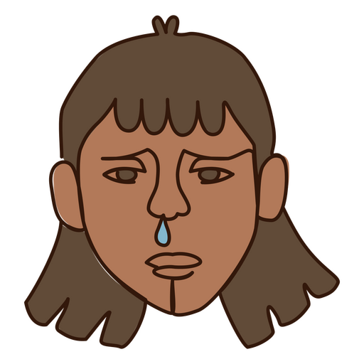 Sick people continuous line snot PNG Design