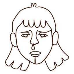 Gesundheit kalte Patienten kontinuierliche Linie einfache Menschen PNG-Design