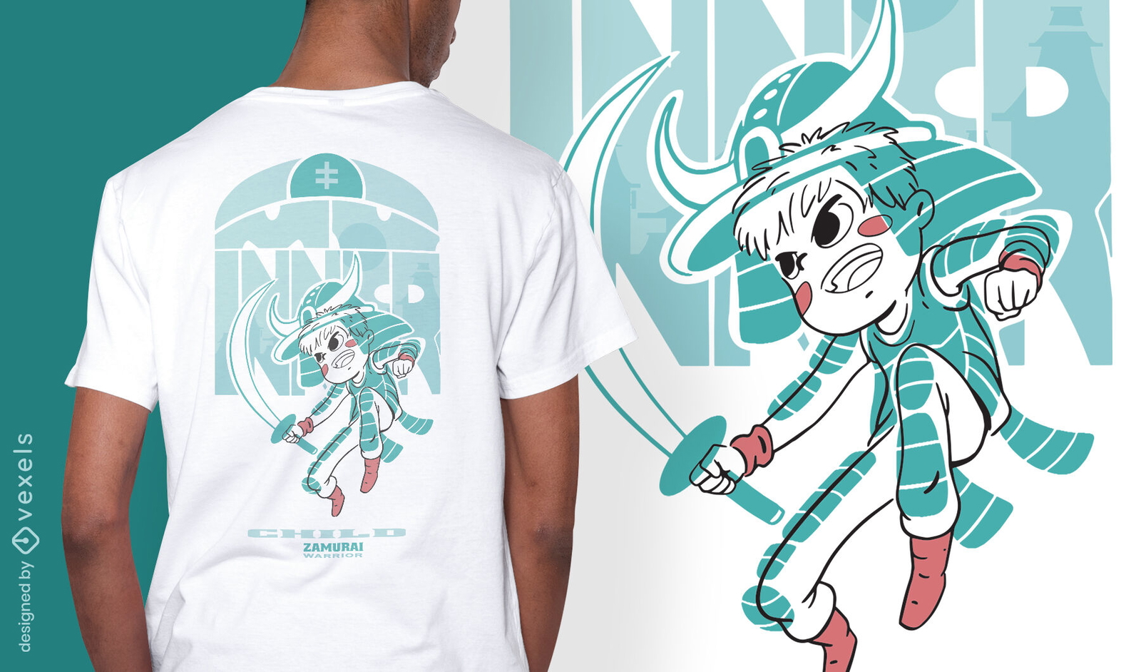 Niño vikingo con diseño de camiseta de espada