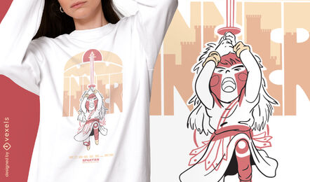 Eingeborenes Kinderkrieger-T-Shirt-Design