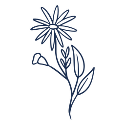 Simple stroke daisy flower PNG Design Transparent PNG