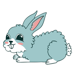 Coelho bonito animal de desenho animado Desenho PNG