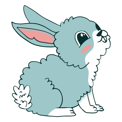 Häschen, das nettes Karikaturtier sitzt PNG-Design