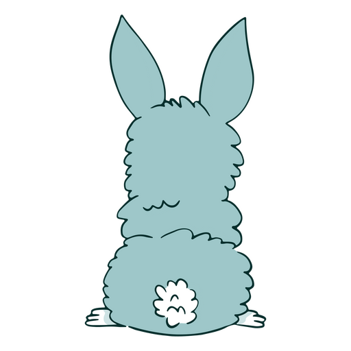 Hase zurück niedliches Cartoon-Tier PNG-Design