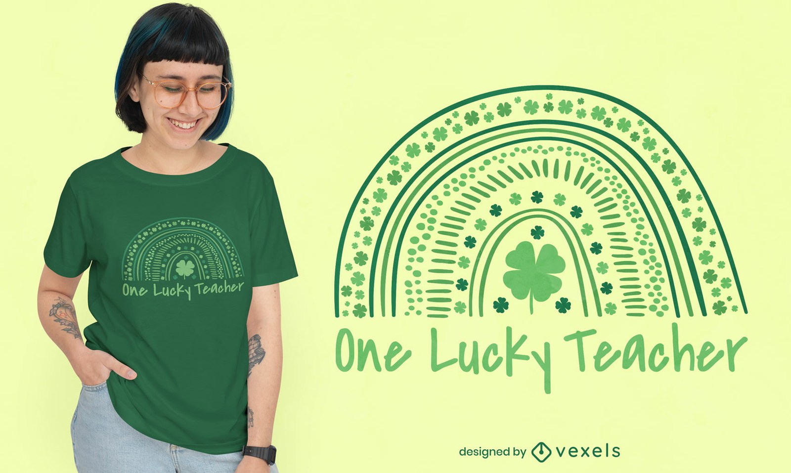 St Patrick's day teacher t-shirt design