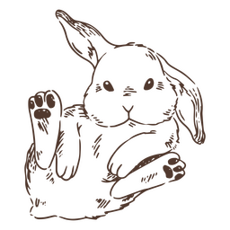 Hand drawn bunny animal PNG Design Transparent PNG