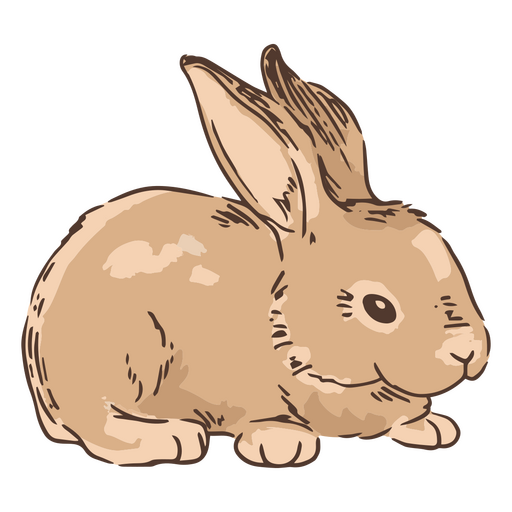 Animal de coelho de coelho desenhado de m?o