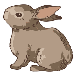 Rabbit side animal illustration PNG Design