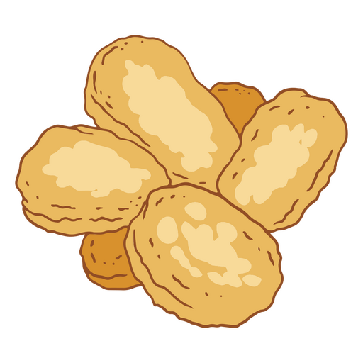 Ícone de comida de nuggets de frango Desenho PNG