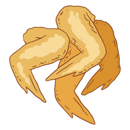 Icono de comida de ala de pollo Diseño PNG
