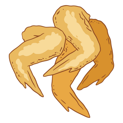 Chicken wing food icon PNG Design