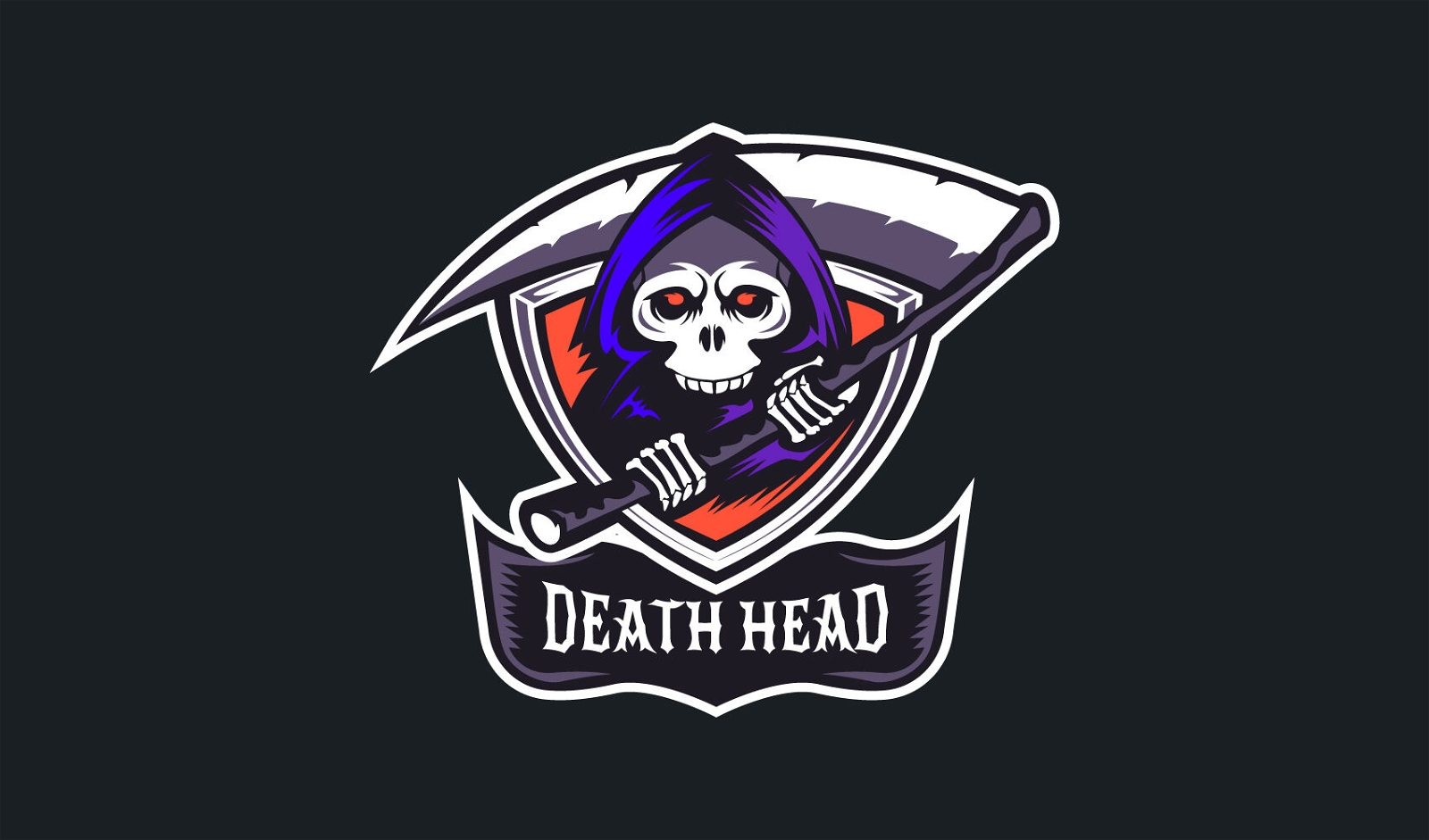 Plantilla de logotipo de parca de muerte
