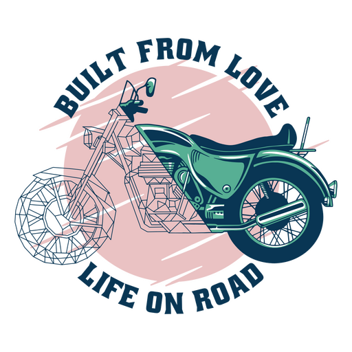 Abstrakte Motorradbeschriftung PNG-Design