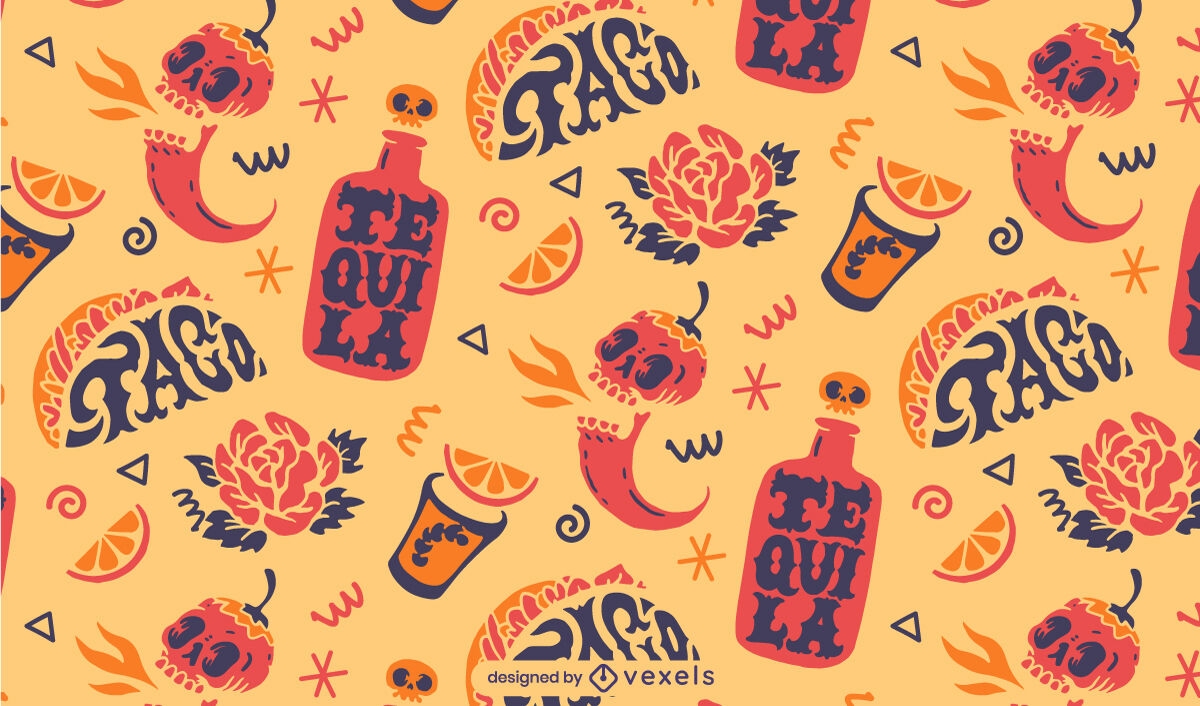 Mexican holiday pattern design