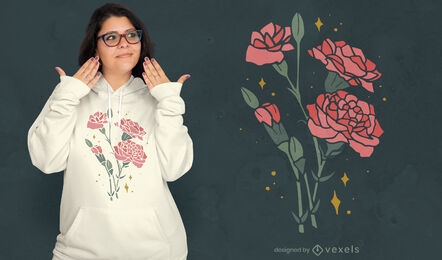 Roses and sparkles t-shirt design